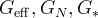 G_{\mathrm{eff}}, G_N, G_*