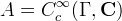 A = C_c^{\infty}(\Gamma, \mathbf{C})