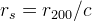 r_s = r_{200}/c
